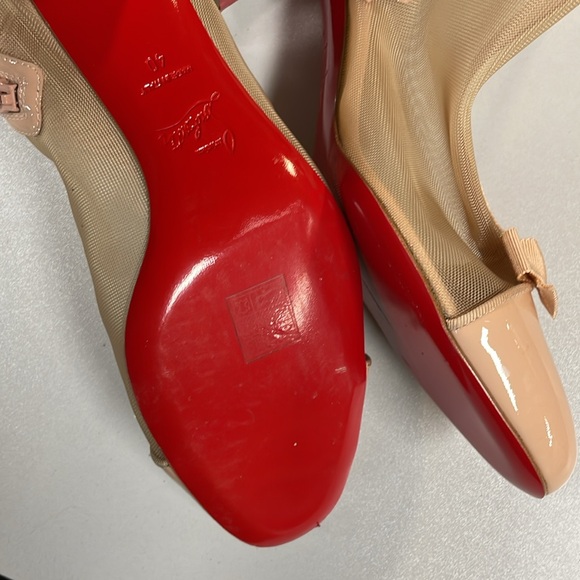 CHRISTIAN LOUBOUTIN Women's Checkypoint Mesh Ankle Boots Size EU 40 In Beige - Picture 8 of 9